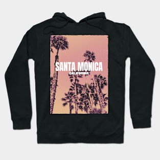 Santa Monica Californira Retro Lo Fi Design Hoodie